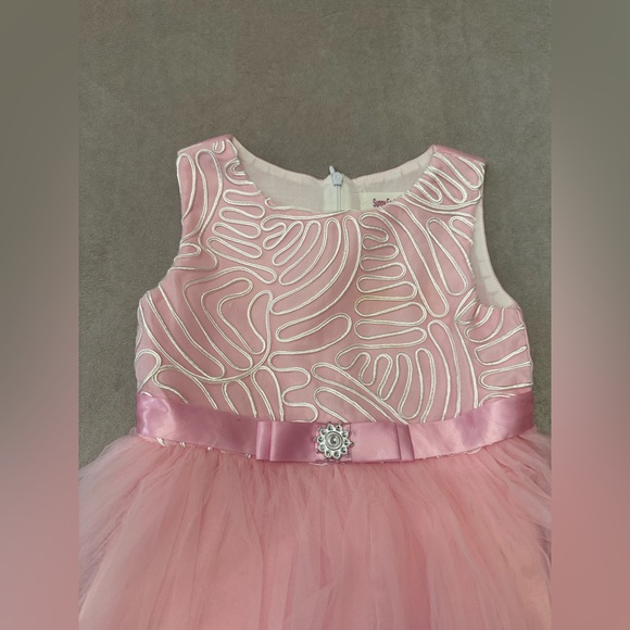 Girls Pink Tulle Party Dress Size 5 Flower Girl Birthday Formal Dress Easter - Picture 2 of 10